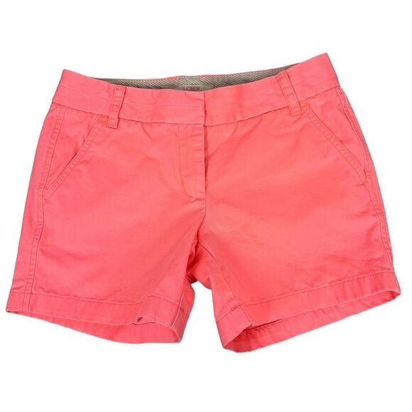 J. Crew electric orange Chino Broken-In Shorts size 4 - Picture 1 of 7